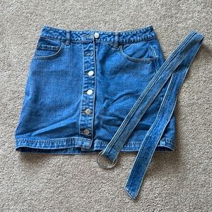Forever 21 Jean Skirt with matching belt